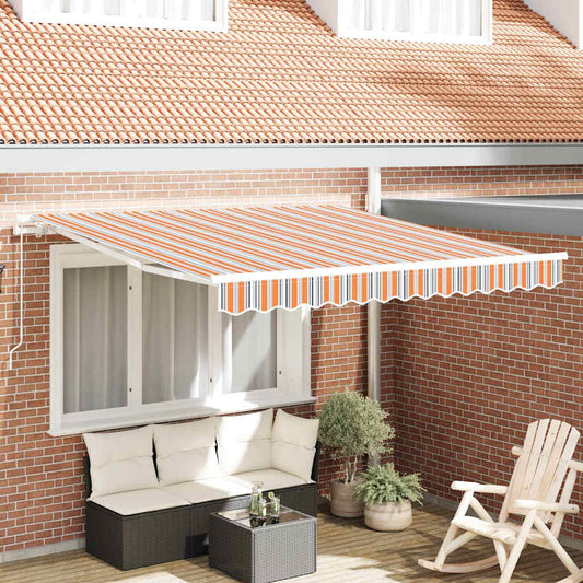 vidaXL Retractable Awning Multicolour 350 x 250 cm