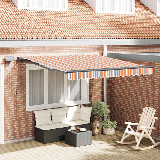 vidaXL Retractable Awning Multicolour 350 x 250 cm