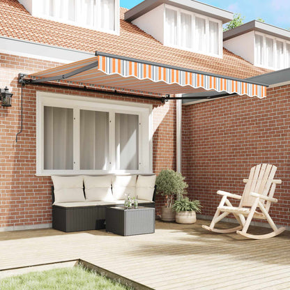 vidaXL Awning Frame Blue and Orange 350 x 250 cm