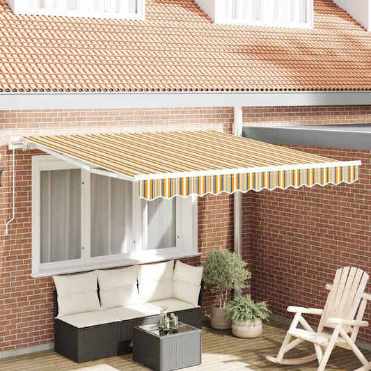 vidaXL Retractable Awning Multicolour 350 x 250 cm