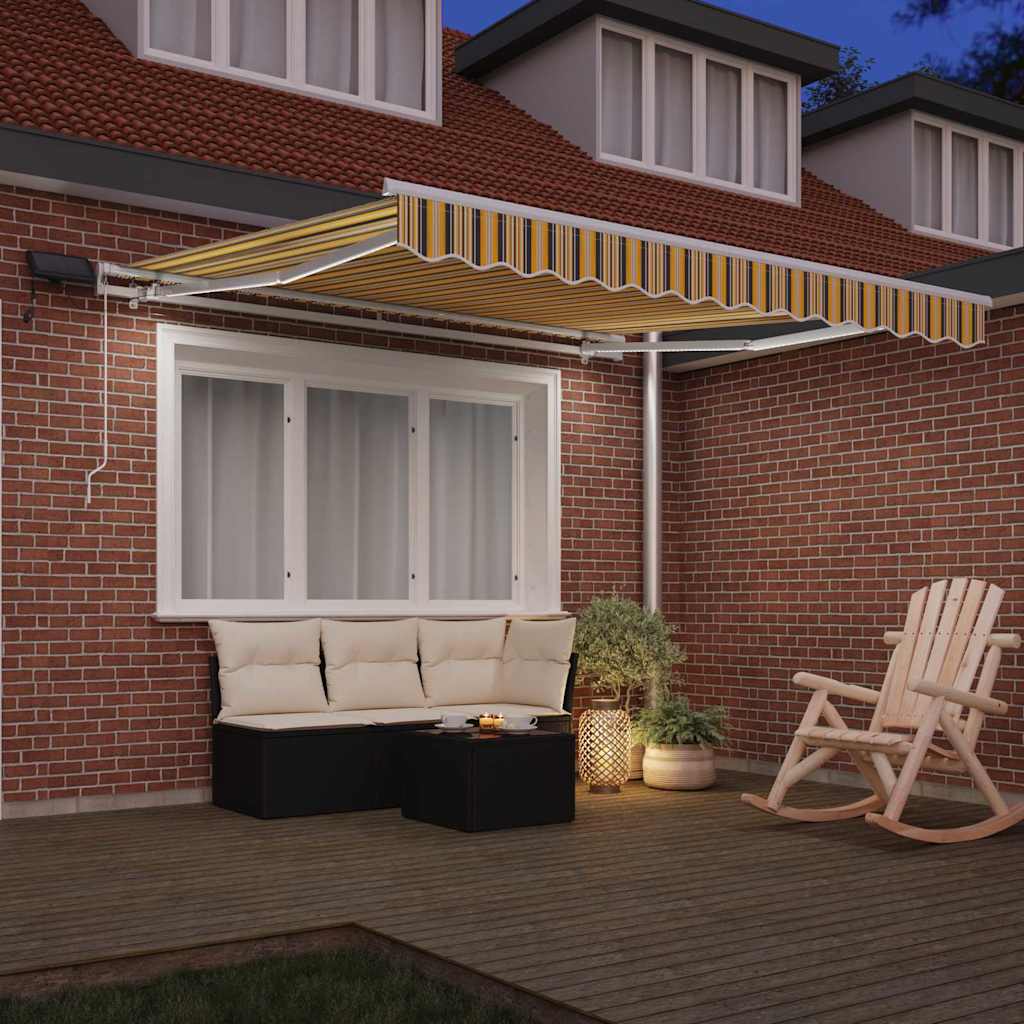vidaXL Retractable Awning with Manual 350 x 250 cm Fabric