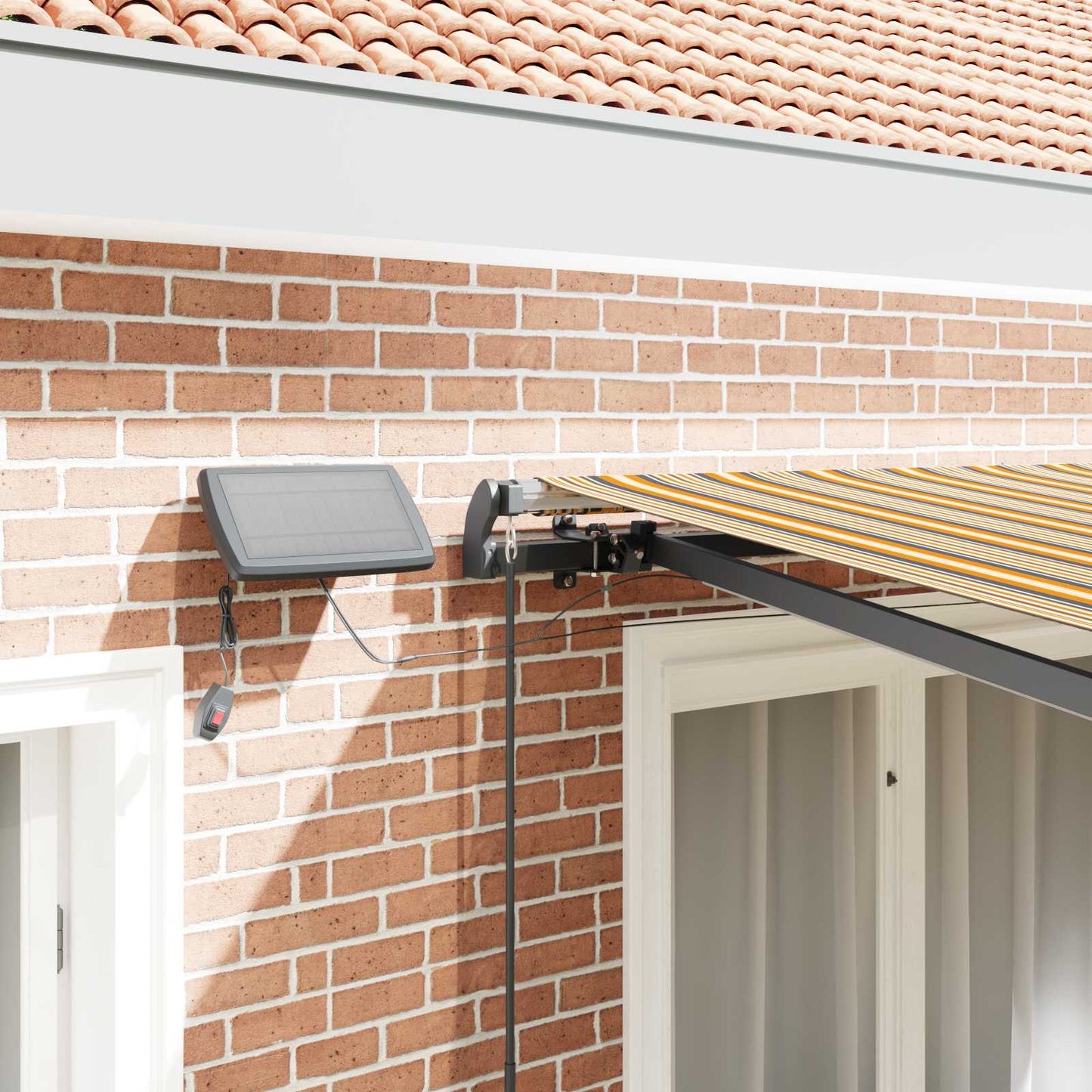 vidaXL Retractable Awning Multicolour 350 x 250 cm