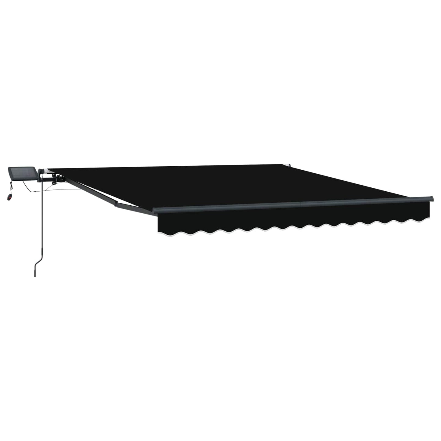 vidaXL Retractable Awning Black 350 x 250 cm Fabric