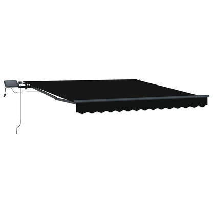 vidaXL Retractable Awning Black 350 x 250 cm Fabric
