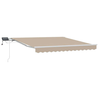 vidaXL Retractable Awning Beige 350 x 250 cm Fabric and Steel