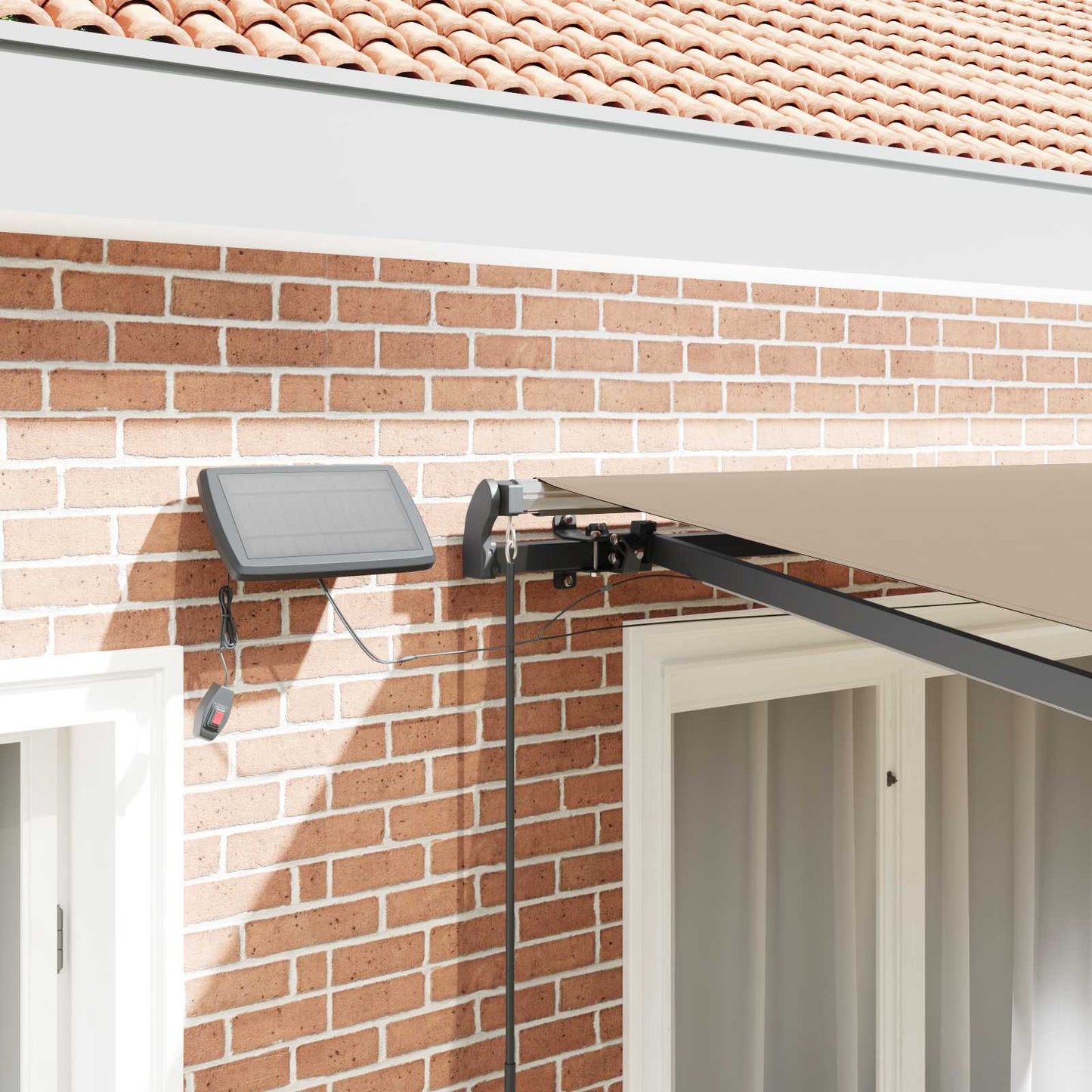 vidaXL Retractable Awning Beige 350 x 250 cm Fabric and Aluminium