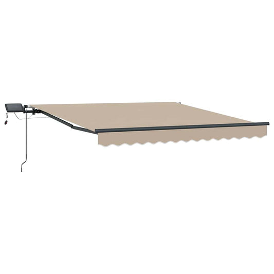vidaXL Retractable Awning Manual Beige 350 x 250 cm Fabric