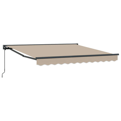 vidaXL Awning Frame Beige 350 x 250 cm Polyester with PU coating