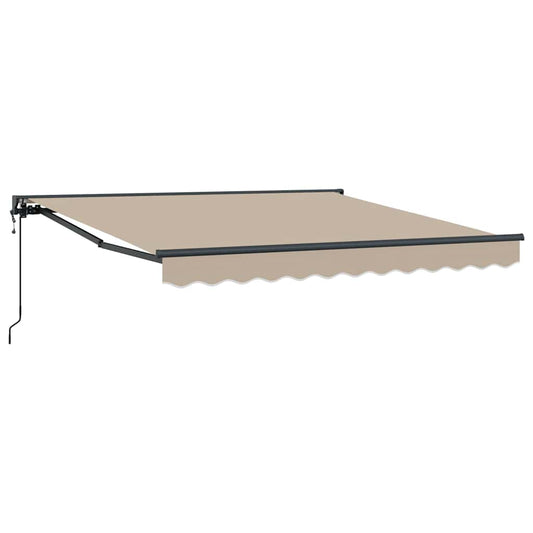vidaXL Retractable Awning Beige 350 x 250 cm Polyester and Metal
