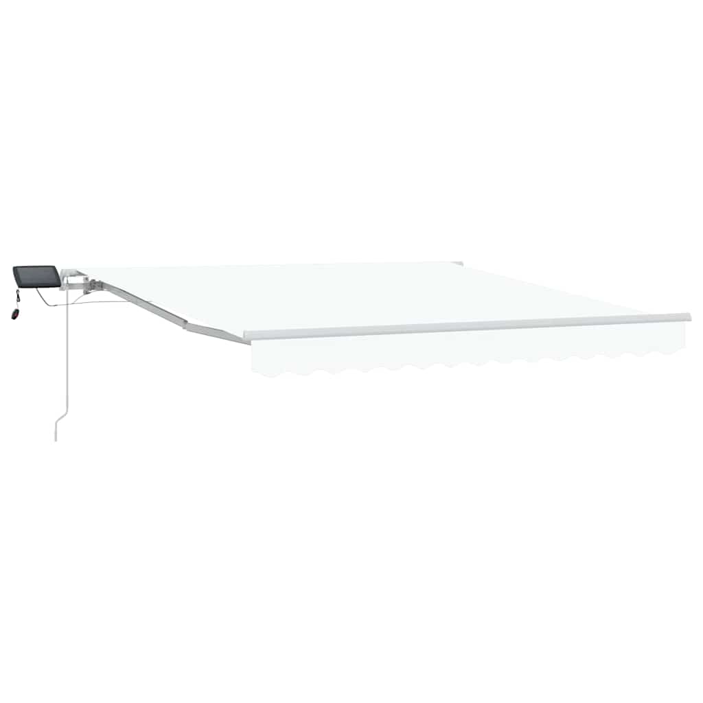 vidaXL Retractable Awning White 350 x 250 cm Fabric and Aluminium