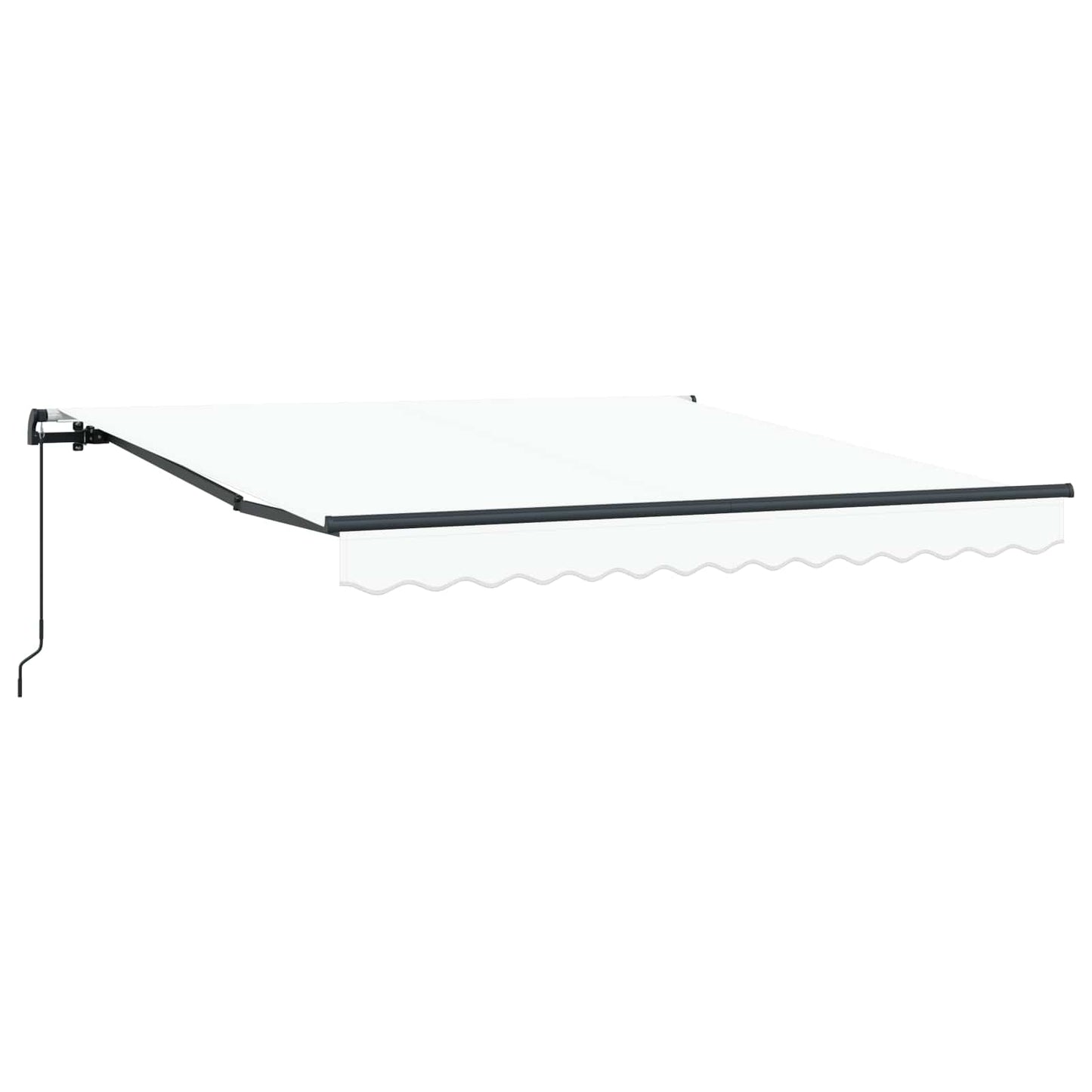 vidaXL Retractable Awning White 350 x 250 cm Polyester and Aluminium