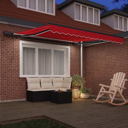vidaXL Retractable Awning Red 350 x 250 cm Fabric