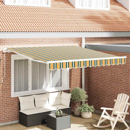 vidaXL Retractable Awning Multicolour 350 x 250 cm