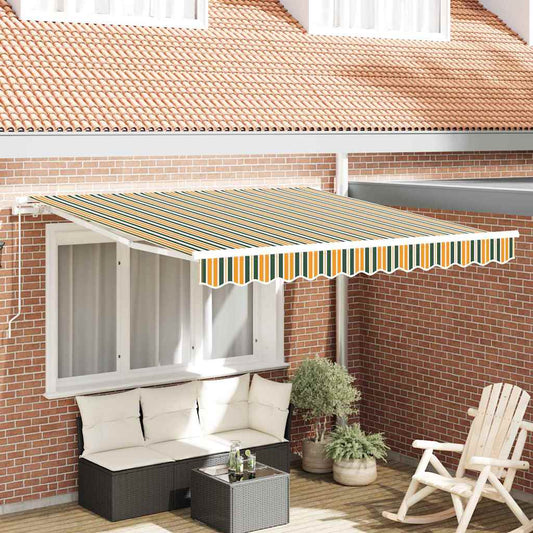 vidaXL Retractable Awning Multicolour 350 x 250 cm