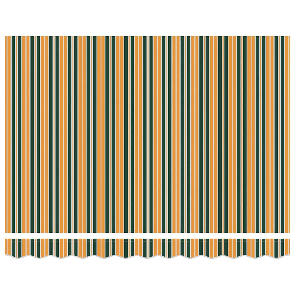 vidaXL Retractable Awning Green and yellow 350 x 250 cm