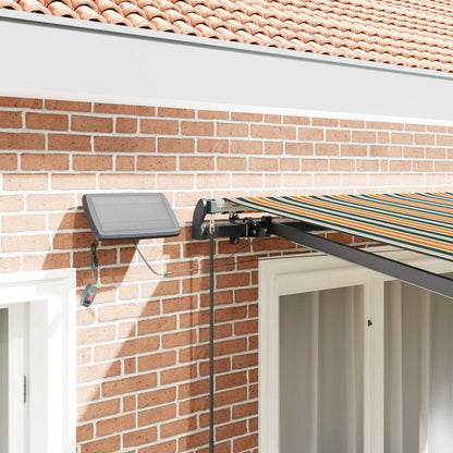 vidaXL Retractable Awning Green and yellow 350 x 250 cm