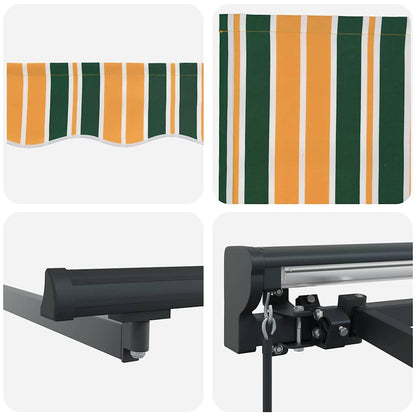 vidaXL Awning Frame Green and Yellow 350 x 250 cm