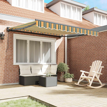 vidaXL Awning Frame Green and Yellow 350 x 250 cm
