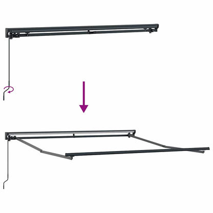 vidaXL Awning Frame Green and White 350 x 250 cm