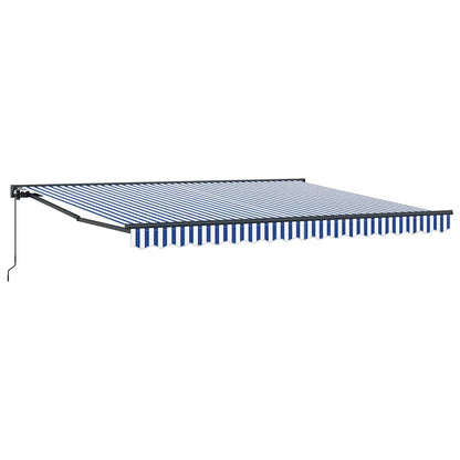 vidaXL Awning Frame Blue and White 400 x 300 cm