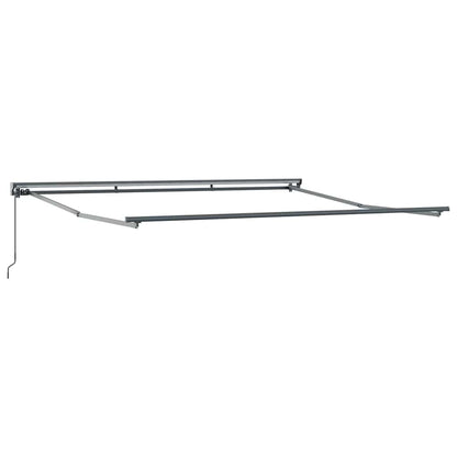 vidaXL Retractable Awning Manual Blue and White 400 x 300 cm