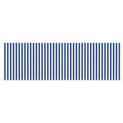 vidaXL Retractable Awning Manual Blue and White 400 x 300 cm