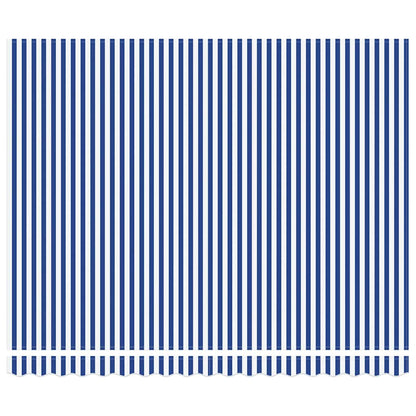 vidaXL Retractable Awning Manual Blue and White 400 x 300 cm