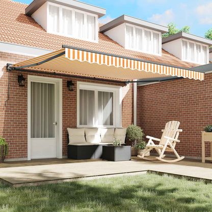 vidaXL Awning Frame Yellow and White 400 x 300 cm