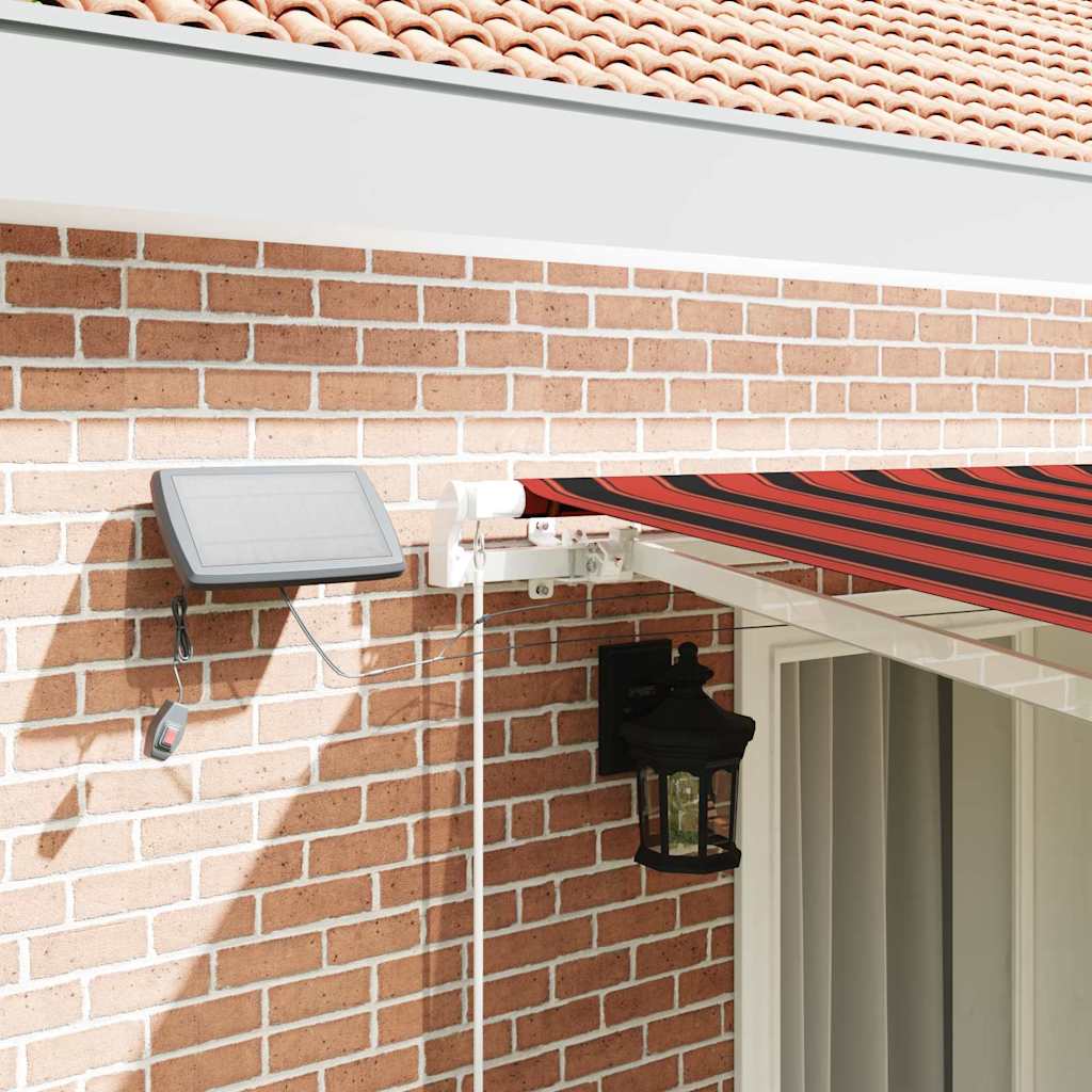 vidaXL Retractable Awning Orange and brown 400 x 300 cm