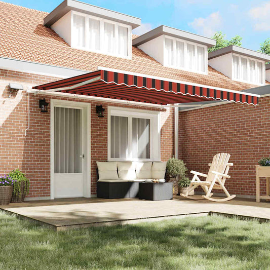 vidaXL Retractable Awning Orange and brown 400 x 300 cm