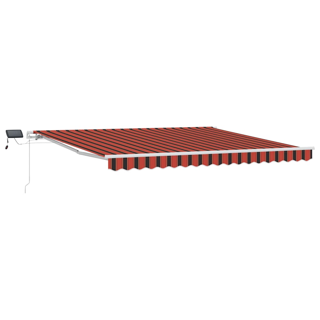 vidaXL Retractable Awning Orange and brown 400 x 300 cm
