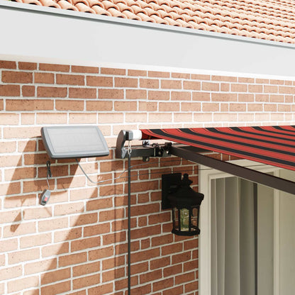 vidaXL Retractable Awning Orange and brown 400 x 300 cm