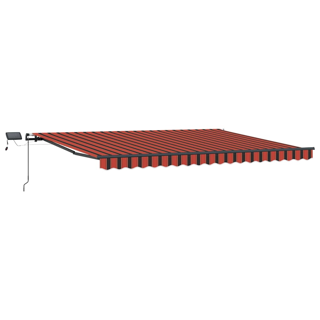 vidaXL Retractable Awning Orange and brown 400 x 300 cm