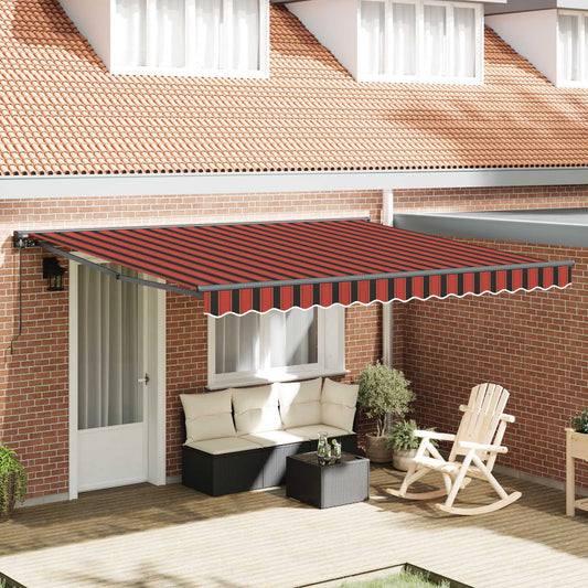 vidaXL Awning Frame Orange and Black 400 x 300 cm