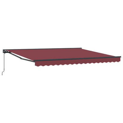 vidaXL Awning Frame Burgundy 400 x 300 cm Polyester with PU coating