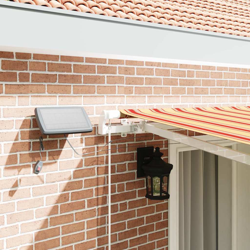 vidaXL Retractable Awning Yellow and Orange 400 x 300 cm