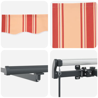 vidaXL Retractable Awning Yellow and Orange 400 x 300 cm