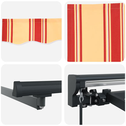 vidaXL Awning Frame Multicolour 400 x 300 cm Polyester with PU coating