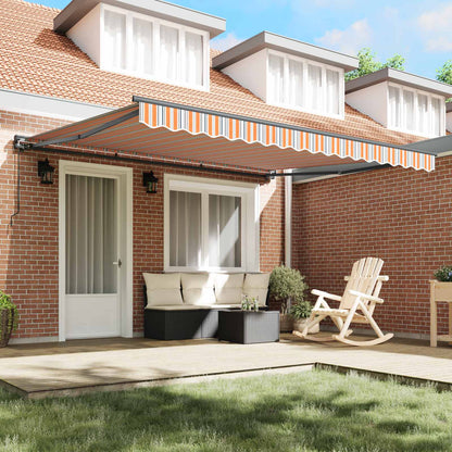 vidaXL Awning Frame Blue and Orange 400 x 300 cm