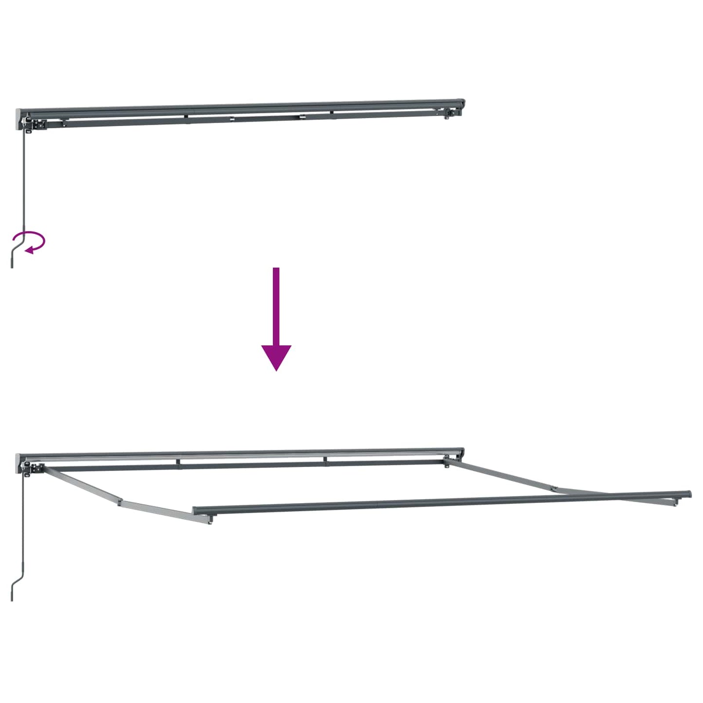 vidaXL Awning Frame Blue and Orange 400 x 300 cm