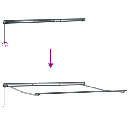 vidaXL Awning Frame Blue and Orange 400 x 300 cm