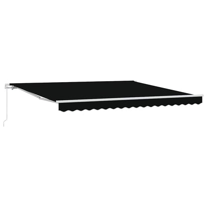 vidaXL Retractable Awning Black 400 x 300 cm Polyester and Aluminium
