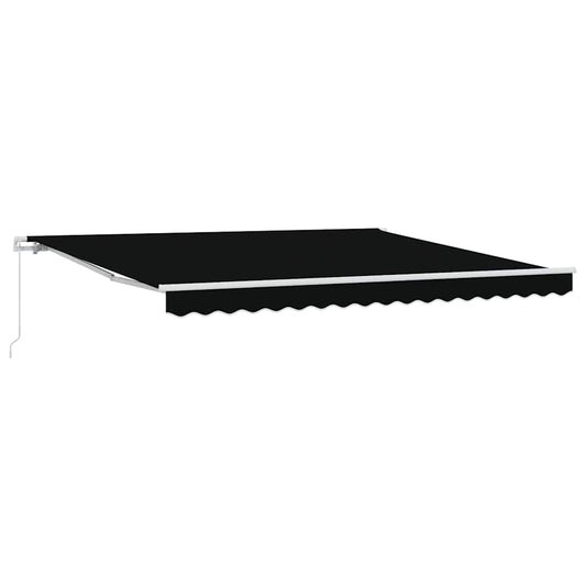 vidaXL Retractable Awning Black 400 x 300 cm Polyester and Aluminium