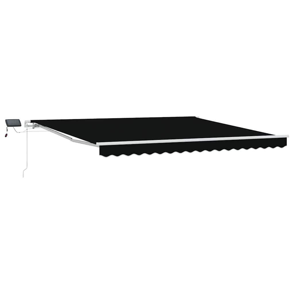 vidaXL Retractable Awning Black 400 x 300 cm Fabric and Aluminium