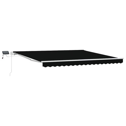 vidaXL Retractable Awning Black 400 x 300 cm Fabric and Aluminium