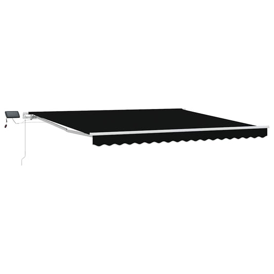 vidaXL Retractable Awning Black 400 x 300 cm Fabric and Aluminium