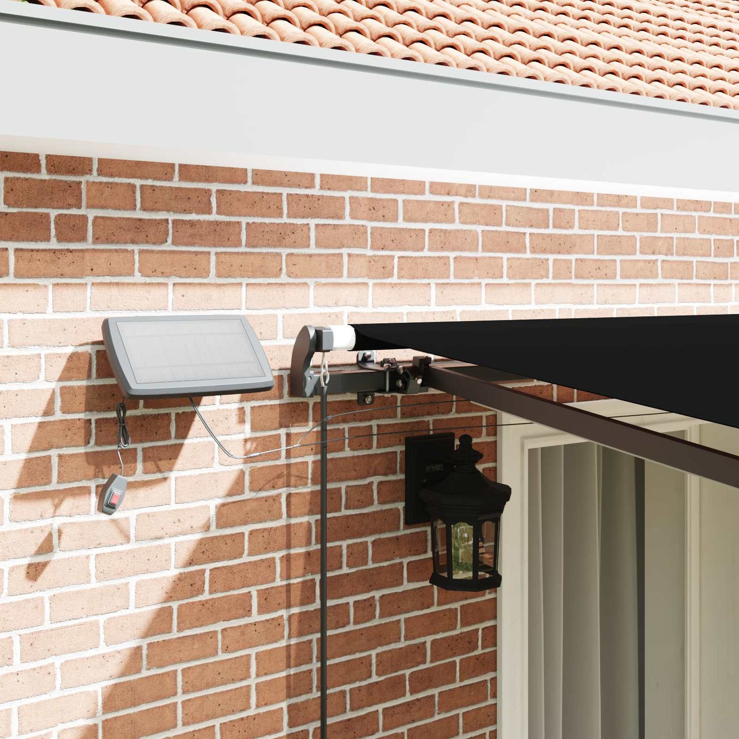 vidaXL Retractable Awning Black 400 x 300 cm Fabric