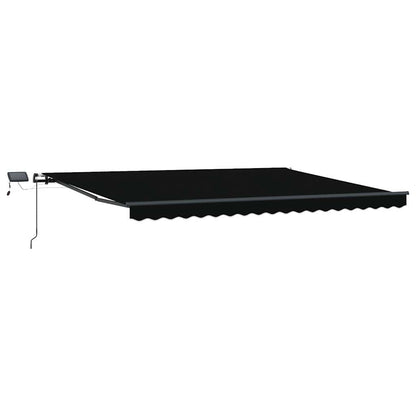 vidaXL Retractable Awning Black 400 x 300 cm Fabric