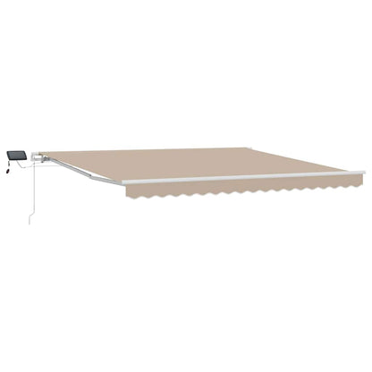 vidaXL Retractable Awning Beige 400 x 300 cm Fabric and Aluminium