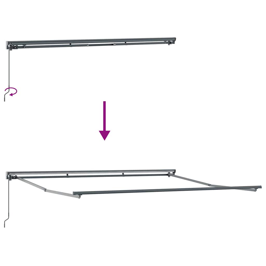 vidaXL Awning Frame Beige 400 x 300 cm Polyester with PU coating